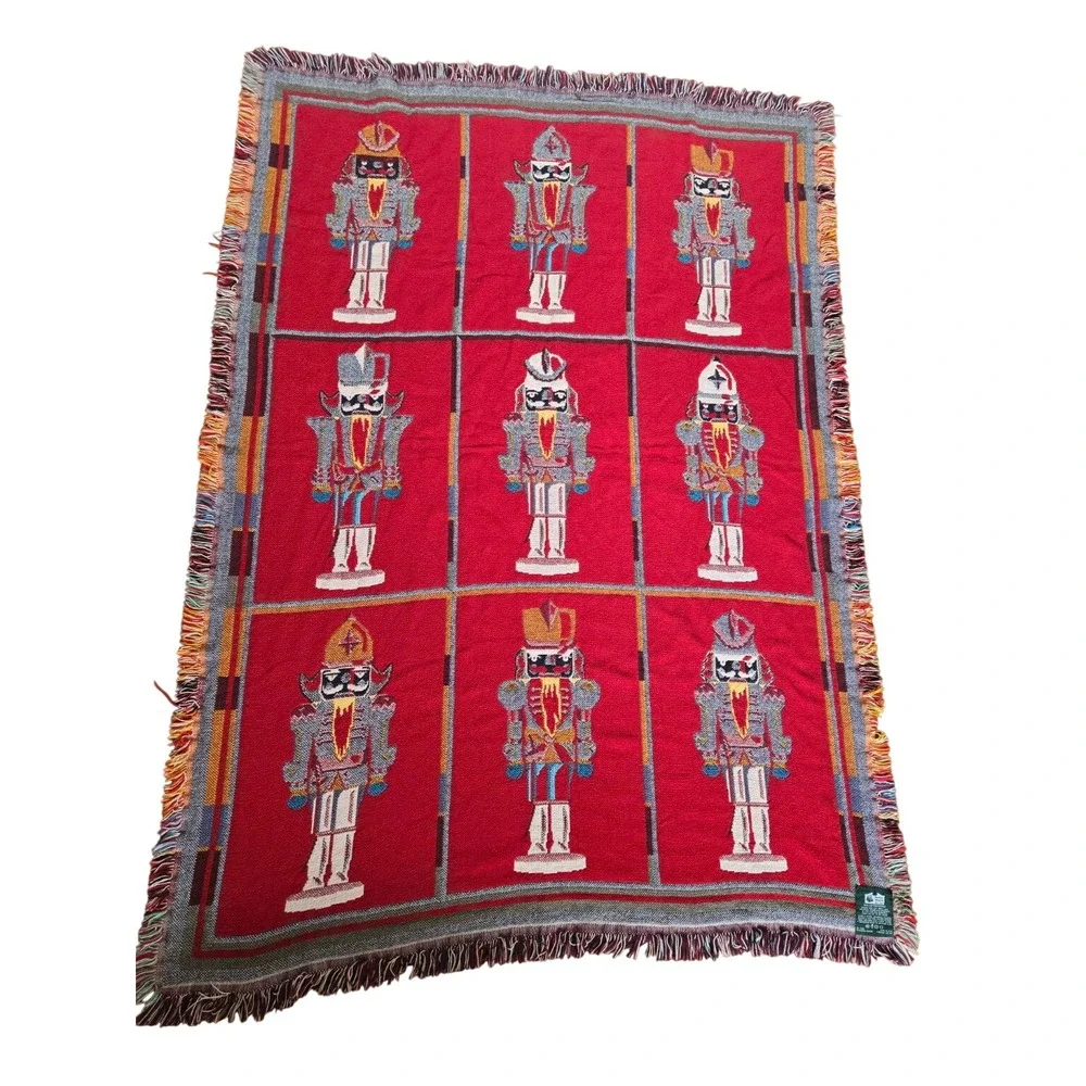 Goodwin Weavers Nutcracker Christmas Woven Throw Blanket Tapestry 49x67 Holiday